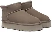 [UGG AUSTRALIAN SHEPHERD] Mini Ankle Thick Bottom Platform Heels Ugg Boots Ronnie