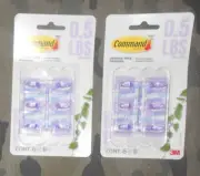 Command Two Packs Of 6 Each Purple Sticky Mini Hooks Holds 0.5 Lbs