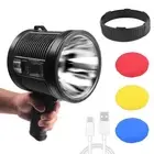 Rechargeable Spotlight,100000 Lumens LED Spot Lights Handheld Flashlight2104