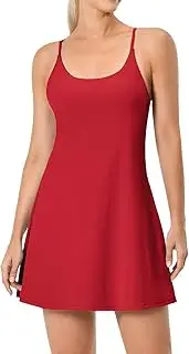 [colorskin] Womens Tennis Dress, Athletic Dress with Built-in Shorts & Bra Workout Dresses for Women Pockets Exercise Golf Dress