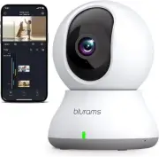 blurams Indoor Camera 2K, Cameras for Home Security 5GHz, 360° Pet White