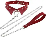 [Wzmzjy] Collar, Choker, Halloween Costume, Soft Skirt with Long Traction Leather Rope