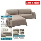 Durable Washable Sectional Sofa Cover with Elastic Closure - Geometric Pattern
