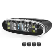Solar TPMS LCD Display Car Tire Pressure Monitoring System W/4 External Sensors (for: Renault)