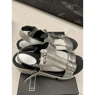 韓國銀色厚底造型涼鞋