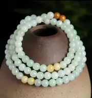 1pc Natural Jade Necklace Bracelet Multi-circle Round Beads Jade Stone