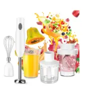 Electric Hand Blender 150W Food Mixer Processor Whisk Handheld 5 in 1 White Mini