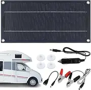 30W Solar Panel Kit, DC 12-24V Portable Trickle Charger, Multiple Protection Monocrystalline Solar Powered Battery Charger for Cars, RVs, Campers, Boats