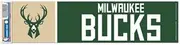 NBA Milwaukee Bucks Decal3x12 Bumper Strip Decal, Team Colors, One Size