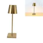 Gold Cordless LED Table Lamp 360° Light with Touch Switch Rechargeable