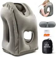 Inflatable Travel Pillow Car Airplane Neck Pillow Comfy Supports Head Napping