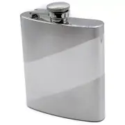 Pocket Hip Alcohol Liquor Flask in Etched Print Stainless Steel (8 oz, Retro)