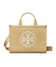 Tory Burch Ella Logo Printed Tote Bag One size pecan color