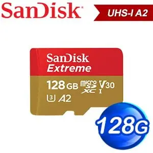 SanDisk 128GB Extreme MicroSDXC UHS-I(V30) A2記憶卡 (190MB/90MB)
