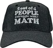 [Crazy Dog T-shirts] 5 Out Of 4 People Struggle With Math Hat Funny Sarcastic Novelty Cap