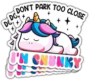 3 Pcs Don't Park Too Close I'm Chunky Sticker, Dont Park Too Close Im Chunky Car Sticker, Don't Park Too Close I'm Chunky Car Decal Funny Chunky Stickers for Car Truck Laptop Phone Helmet 5" (C2)