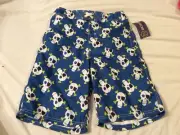 New boys swim suit swim trunks skulls crossbone blue Cherokee UPF 50+ size large
