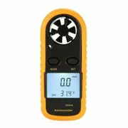 Anemometer, Digital LCD Wind Speed Meter Gauge Air Flow Velocity Thermometer Measuring Device with Backlight