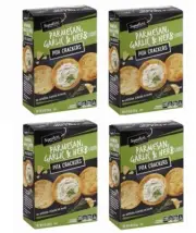 Parmesan, Garlic & Herb Pita Crackers 4 Boxes Net Wt. 6 Oz (170g) eachh