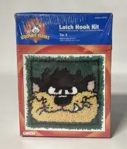 Vintage Looney Tunes Taz Tasmanian Devil Latch Hook Kit Warner Bros Caron USA