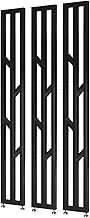 Room Privacy Screen Divider, Iron Wall Partition Post, Tall Floor Standing Wall Divider, Adjustable Feet, No Drilling, for Indoor Entryway Office Bathroom(Black,145cm/57.0in/4.75ft)