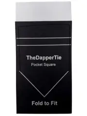 Men's 10 Pack Solid Flat Single, Two Tier Pre Folded Pocket Square