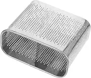 KOCKSHION Stainless Steel Double Compartment Utensil Holder Wall Mounted Cutlery Organizer for Chopsticks Spoons Forks Stylish Kitchen Storage Rack to Keep Utensils Dry Within Reach