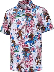[tracamiy] Men's Golf Polo Shirts Short Sleeve Performance Moisture Wicking Quick Dry Golf Polo Shirts for Men