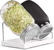 Complete Sprouts Growing System, Includes 2 Air Circulation Bottles, Drainage Tray, Perfect for Alfalfa Beans Seeds, Kitchen Garden Kit