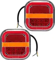 Car Brake Turn Signal Tail Light Kit Waterproof Led Rear Tail Lights Trailer Lights Signal Light Assembly For RV Truck Trailer