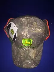 New W/Tags LicensedJohn Deere Youth Camo Insulated Cap W/ Fold Down Ear Warmers