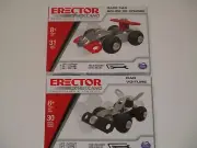 Erector by, Meccano - 2 CAR KITS Metal Model Building Kit Boy Toy Arts/Crafts