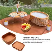 Microwave Silicone Lunch Box with Lid Portable Lunch Box Student