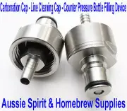 Carbonation Cap, Line Cleaning Cap, Counter Pressure, Bottle Filling Device Beer