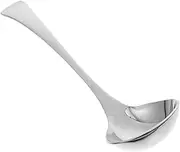 KICHOUSE 2Pcs Stainless Steel Gravy Ladle Long Handled Mini Soup Spoon for Serving Sauces Polished Finish Dishwasher Safe and Easy to Clean for Kitchen Use