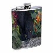Black Panther D4 Flask 8oz Stainless Steel Hip Drinking Whiskey