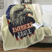 Cool Worn Our American Bald Eagle Throw Blanket