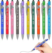 Hemore Funny Pens, 10pcs 0.5mm Tip Sarcastic Ballpoint Pens with Funny Sayings, Day of the Week, Adults, Office, School