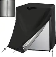 Fridge Cover for Dust - Refrigerator Protection Cover Dustproof | Double Zipper and Adjustable Drawstring Attached Fabric for Home Appliance Upright Freezer