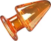 LYGHDBN BDSM Glass Dildo Anal Plug XXL Extra Large Butt Plug Transparent Crystal Glass Dildo Anal Balls Anal Bead Smooth Anus Dilator SM Sex Toys For Women Men(C)