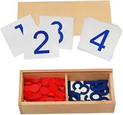 PERSELOSO Smart Calculator Toys for Boys and Girls Wooden Montessori Math Learning Toys Numbers Shapes
