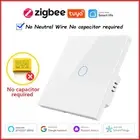 Zigbeetuya Smart Light Touch Switch EU No Neutral Wire No Capacitor Required Sma