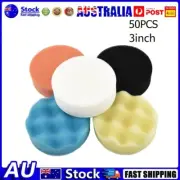 50pcs 75mm Buffing Waxing Polishing Sponge Pads Kit Set For Car Polisher Drill