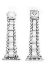 LAGOS Smart Caviar White Ceramic & Stainless Steel 20mm Apple Watch® Watchband