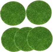 VICASKY Artificial Moss Mat Round Fake Grass for Diorama Micro Landscape Realistic Texture Vibrant Decor