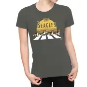1Tee Womens The Beagles, Abbey Road Spoof T-Shirt