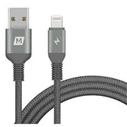Momax Elite Link Lightning Cable - 1.2m - Black Triple Braided Nylon - MFi Certified - 6X Stronger - Compatible with LifeProof iPhone Cases [DL11D]