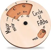 Wooden Meloding Wheel for Musicians, Chord Wheel Tool Music Transpose Tool Chord Wheel Musicians Musical Songwriter Music Chord Wheel for Key Notes Chords (Wood Colour)
