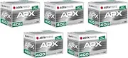 Agfa APX 400 - Pellicola in Bianco e Nero 35 mm confezione da 5