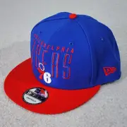 Philadelphia 76'ers NBA Hat Mens Blue/Red New Era 9Fifty Adjustable Snapback Cap